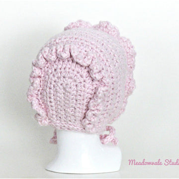 Easy Ruffle Baby Bonnet