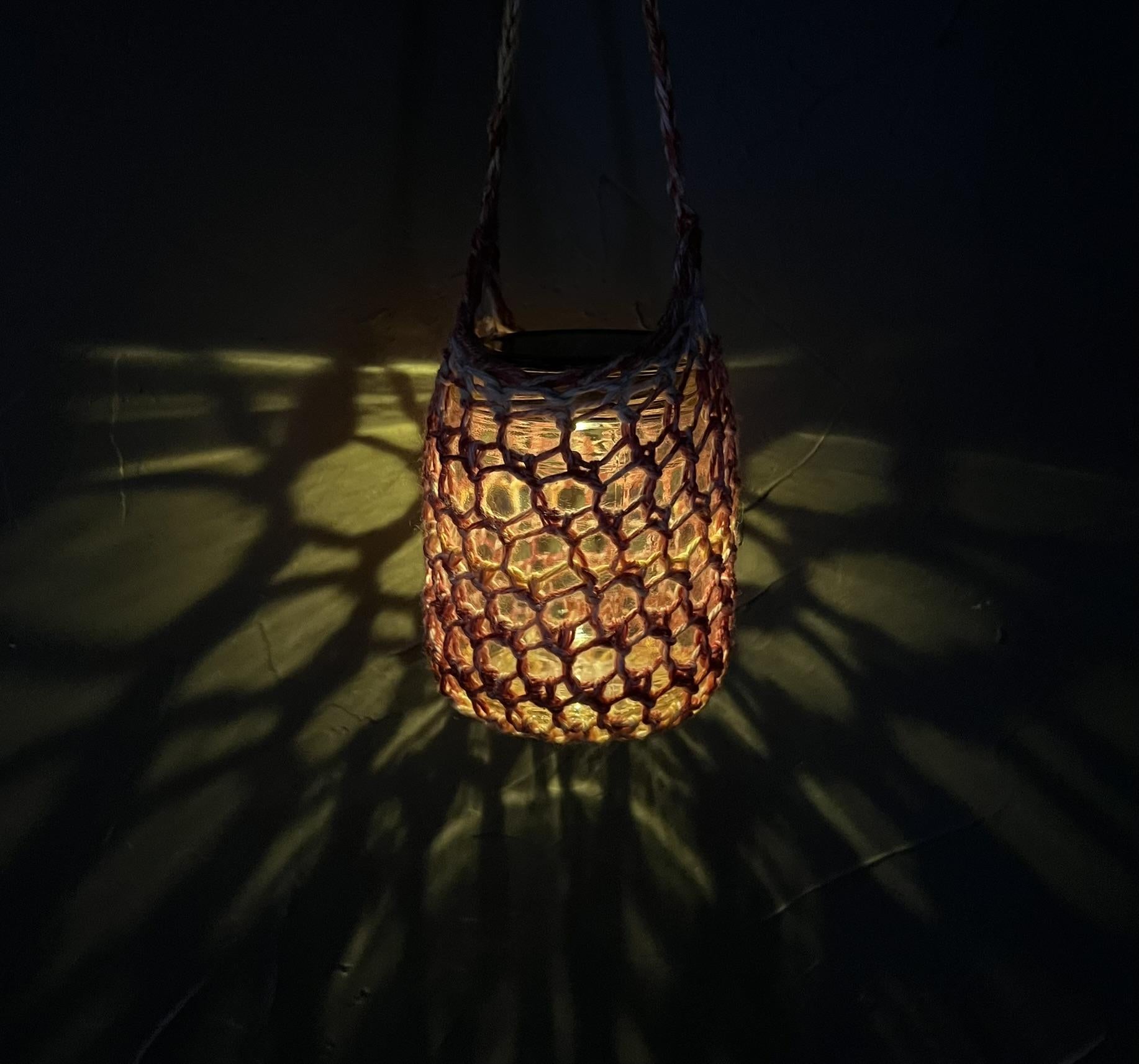 Solar Lantern Covers -- two loom knit patterns