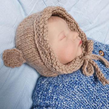Baby Bear Knit Bonnet 0-12m