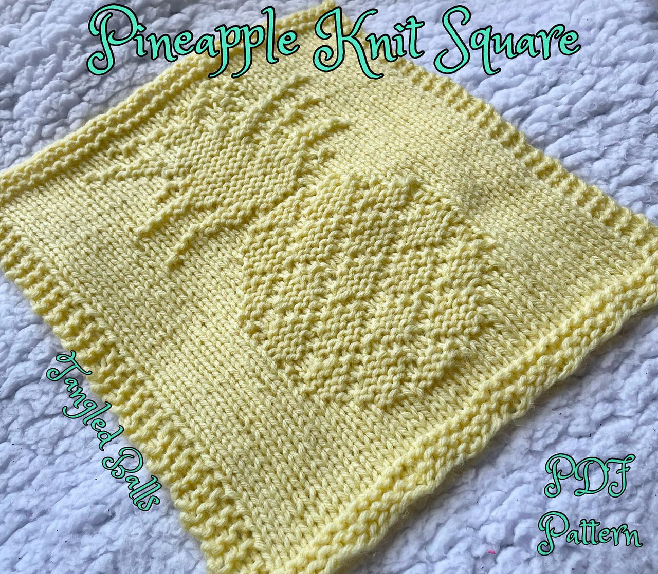 Pineapple Knit Square