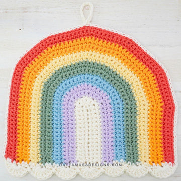 Rainbow and Cloud Dishcloths