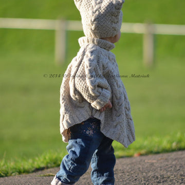 Vanilla Cloud Poncho and Hat Set