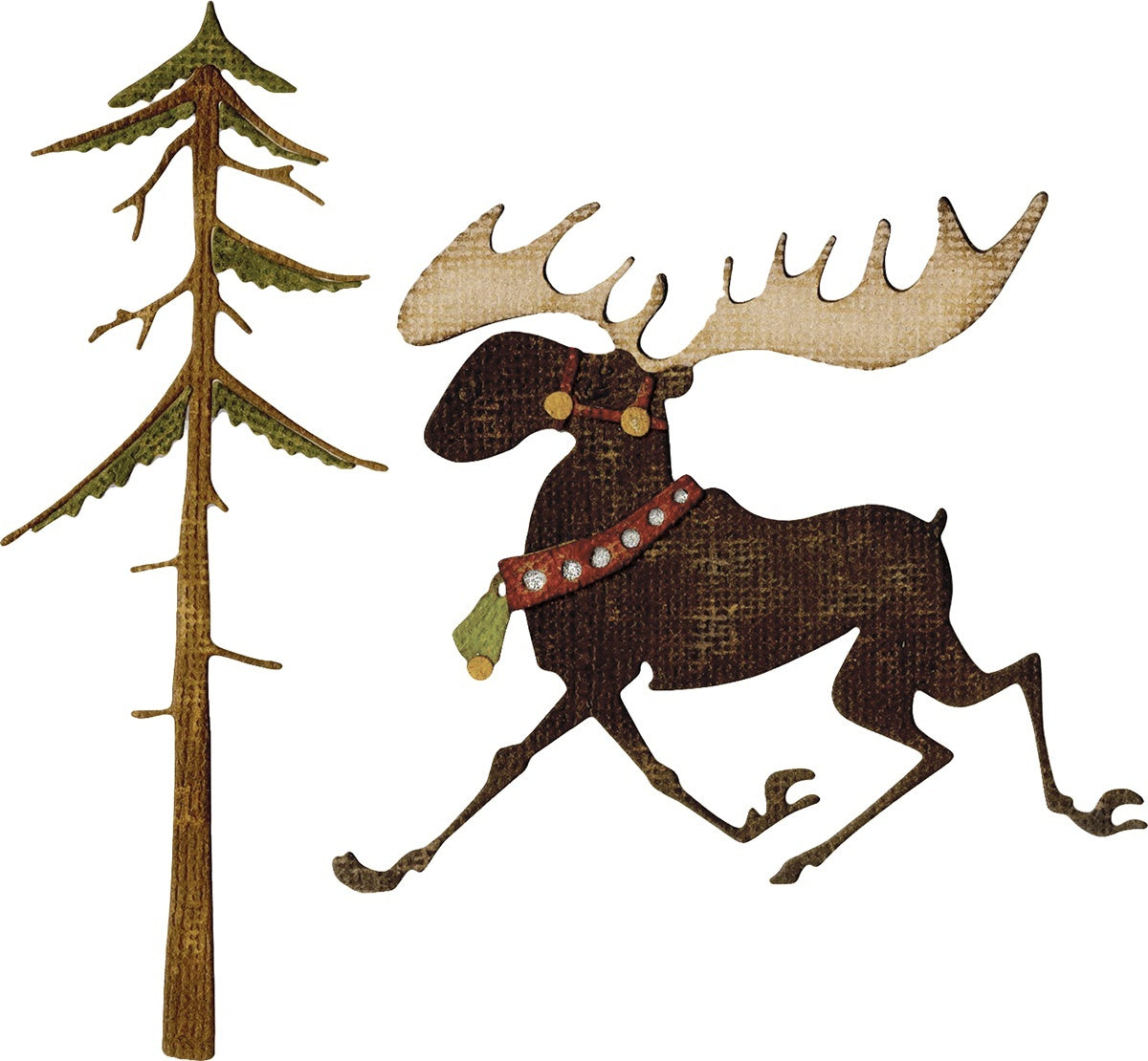 Sizzix Thinlits Dies By Tim Holtz 12/Pkg - Merry Moose