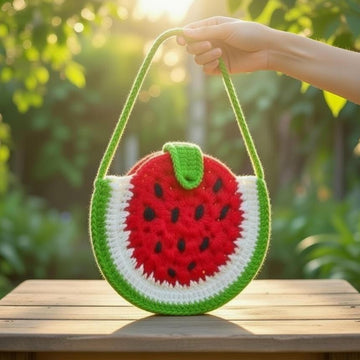 Watermelon Crochet Bag Pattern PDF + Video Tutorial