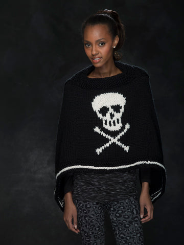 Jolly Roger Poncho in Lion Brand Wool-Ease Thick & Quick - L40331