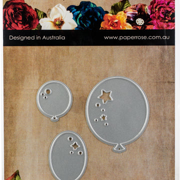 Paper Rose Dies - Balloon Trio Decorative