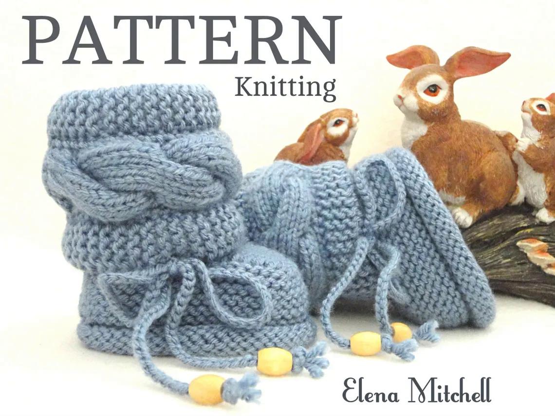 Pattern Knitted Baby Booties Phillip