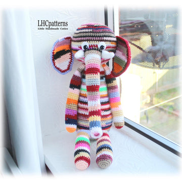 Scrap Yarn Elephant Crochet Pattern