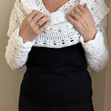 TWO ELEGANT SHAWLS WITH SLEEVES