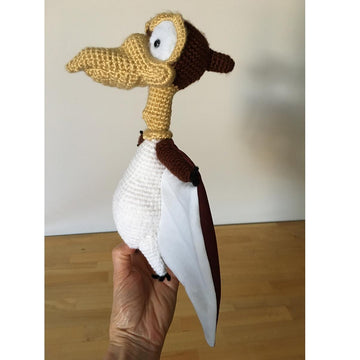 Crocheted baby pteradactyl, Petri