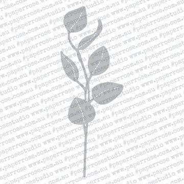 Paper Rose Dies - Stitched Eucalyptus Branch