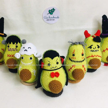 Avocado Halloween Edition- Crochet pattern _ PDf file- English
