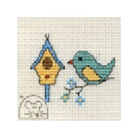 Mouseloft Stitchlets - Bird & Birdhouse Cross Stitch Kit - 64mm