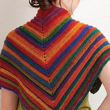 Ridged Rainbow Shawl