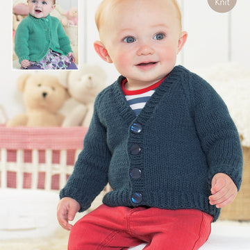 Round Neck and V Neck Cardigans in Sirdar Supersoft Aran - 1339 - Downloadable PDF