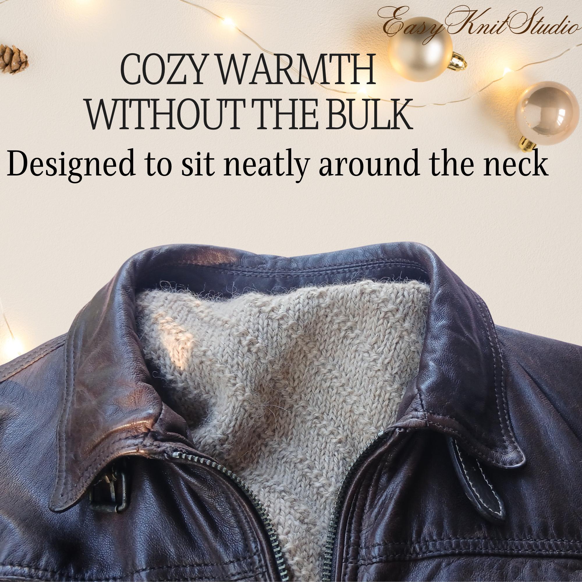 Snood With Diagonal Pattern – Modern Knit Neck Warmer