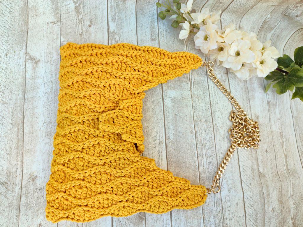 Wavy Hobo Bag — Slouchy Crochet Shoulder & Crossbody Bag