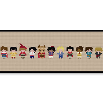 Storybook Princes Bite Size - PDF Cross Stitch Pattern