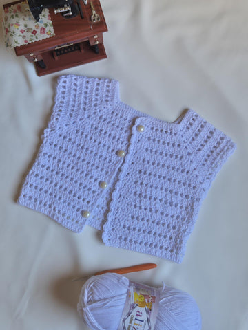 Mesh summer  baby crochet vest