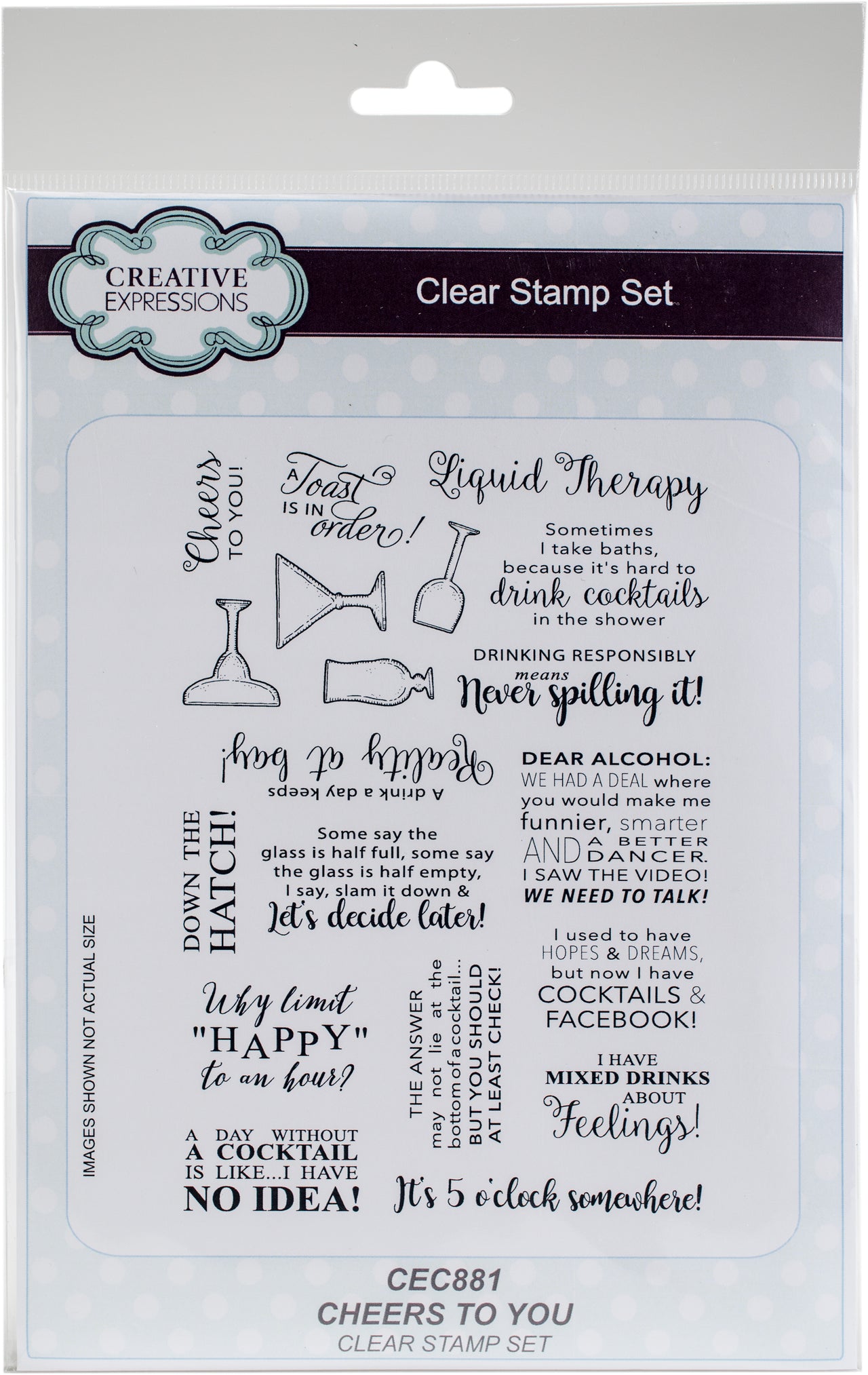 Creative Expressions Clear Stamp Set - Cheers To You