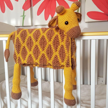 3in1 Safari Giraffe Baby Blanket Crochet Pattern