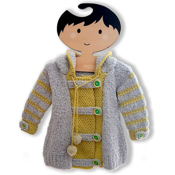 Joyful Hoodie Coat  (0 - 7 years)DK  - Joyful Hoodie Coat
