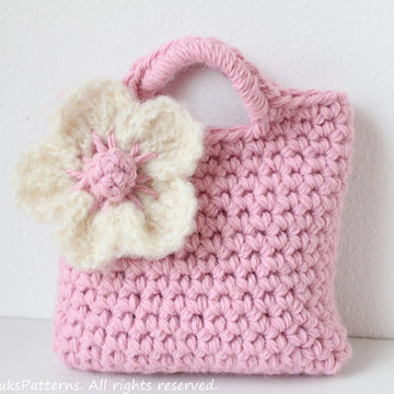 Girls flower purse in light pink