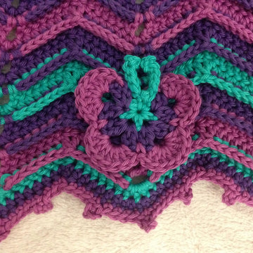 Ridged Chevron Butterfly Blanket