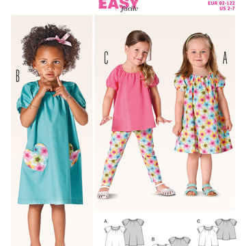 Burda B9438 Toddler Dress and Shirt Burda Sewing Pattern
