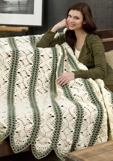 Dreamy Throw in Red Heart Soft Solids - LW2485