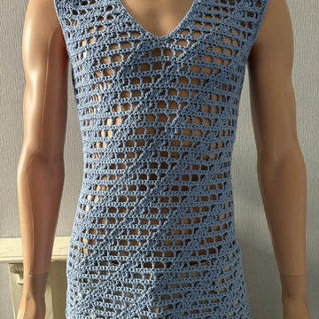 Barber's Pole Mesh Tank Top