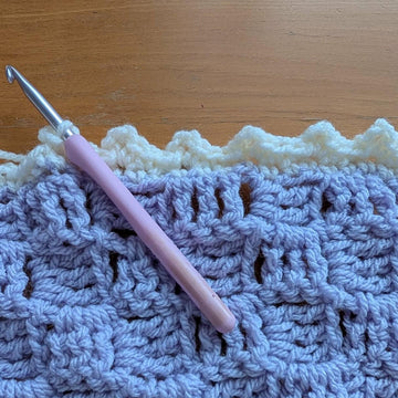 Crochet Lavender Flower Shawl Pattern