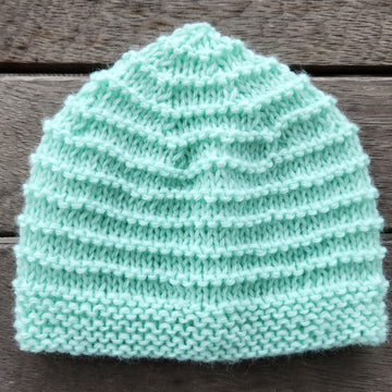 Tuscany - Baby’s 8ply ridge stitch beanie