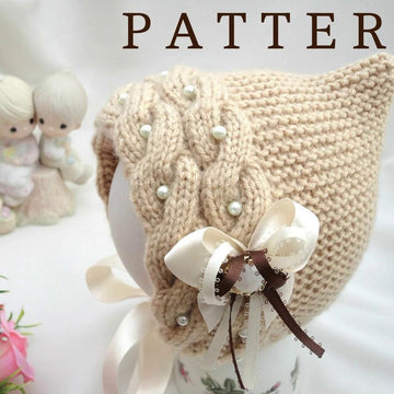 Knitting PATTERN Baby Bonnet Knitted Baby Cap