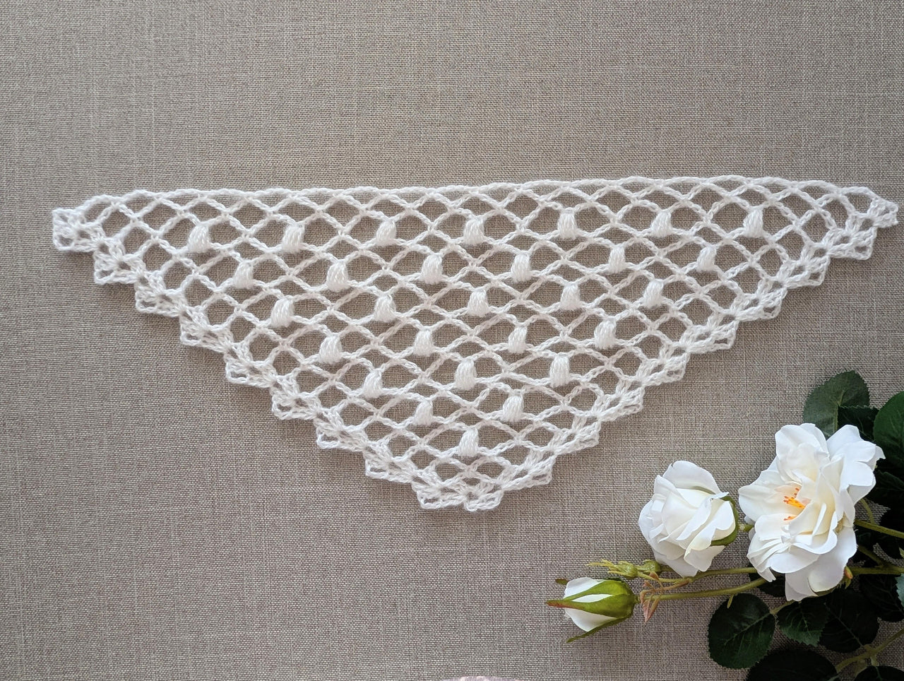 Triangle Crochet Shawl Pattern / Chart PDF #89