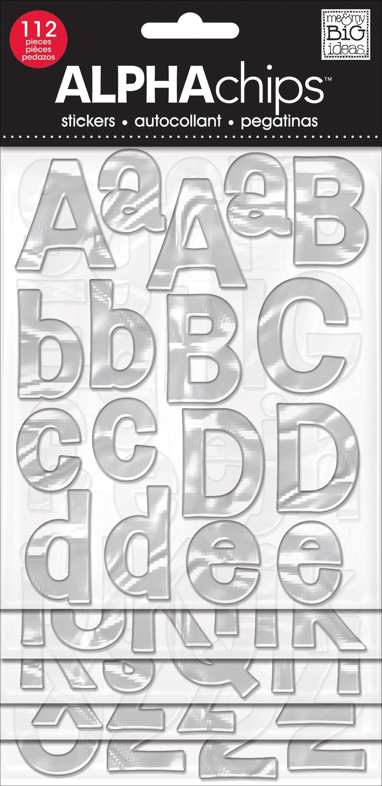 Foil Alphabet Stickers - Bailey Silver