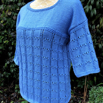 All Squared! Eyelet Sweater