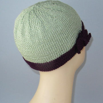 Tie Up Bow Beanie Circular Knitting Pattern
