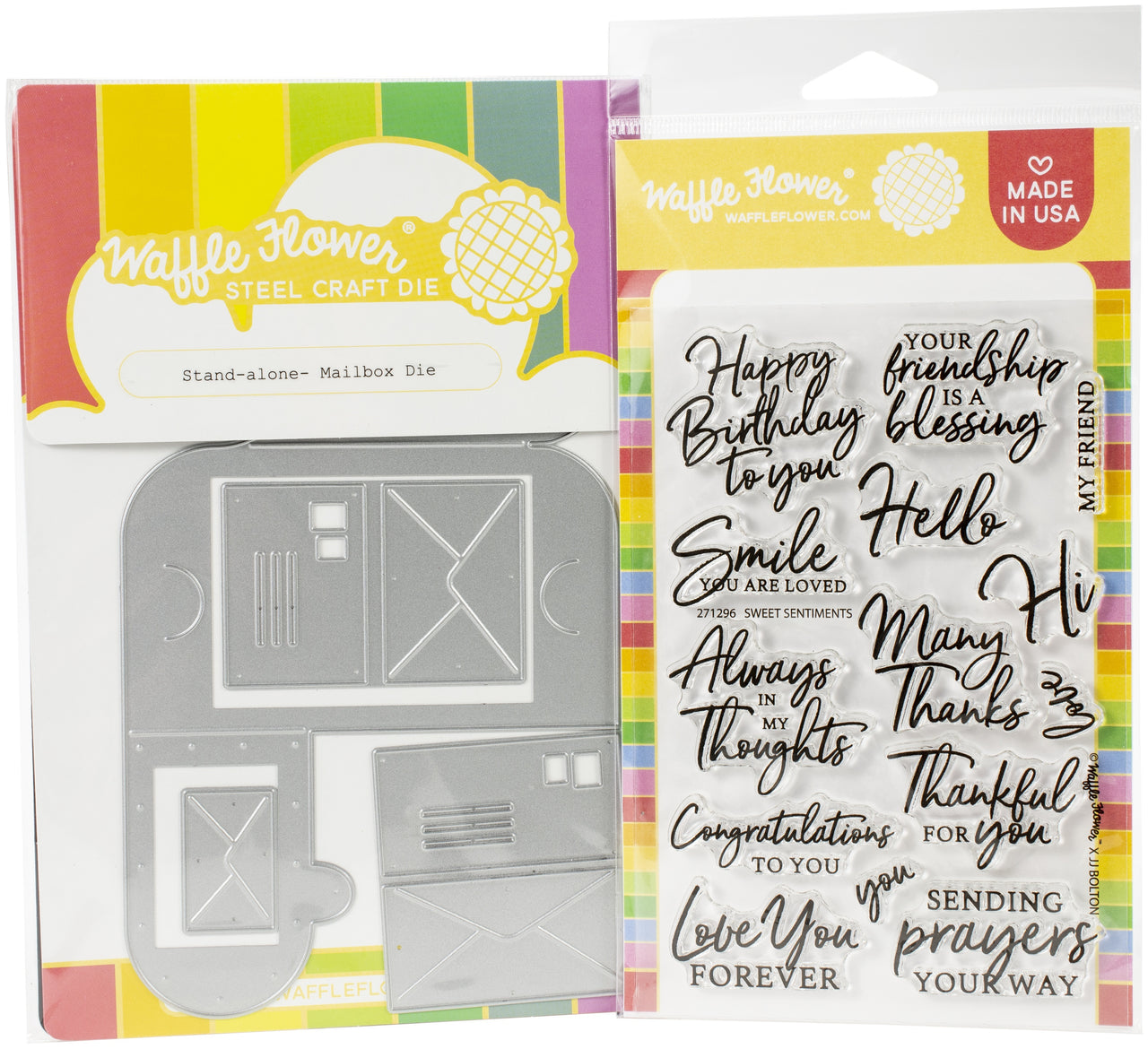 Waffle Flower Crafts Waffle Flower Stamp & Die Set - Sweet Mailbox