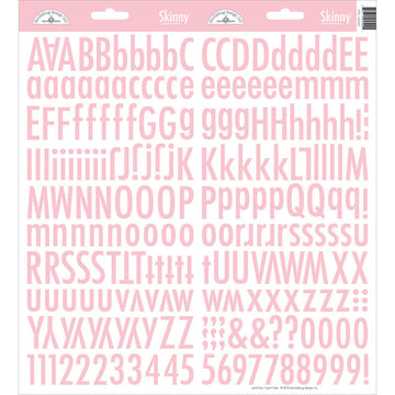 Doodlebug Skinny Cardstock Alpha Stickers 6"x13" 2/Pkg - Cupcake