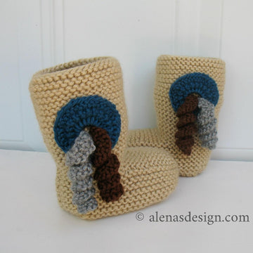 Baby Booties with Embellishments