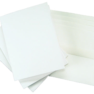 Leader Paper Products Leader A2 Greeting Cards W/Envelopes (4.375"X5.75") 25/Pkg - White