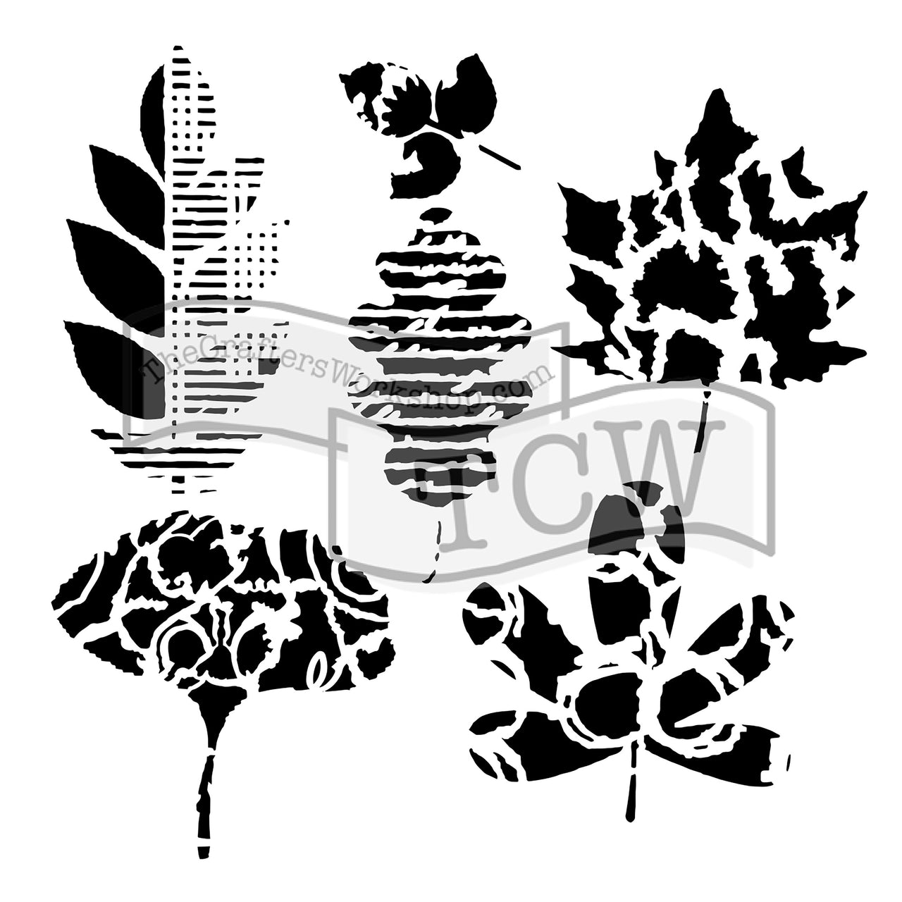 The Crafter's Workshop Crafter's Workshop Template 6"X6" - Leaf Collection