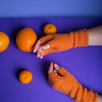 Orange crush crochet mittens
