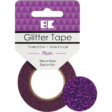 Best Creation Glitter Tape 15mmX5m - Plum