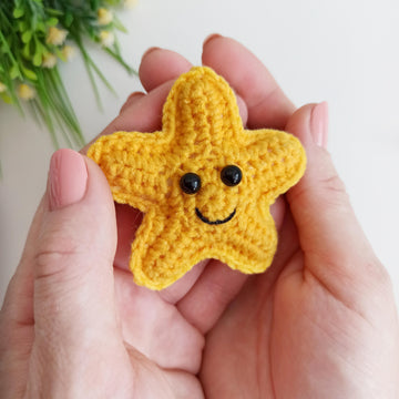 Crochet star pattern, NO SEW Christmas star ornament, easy crochet pattern