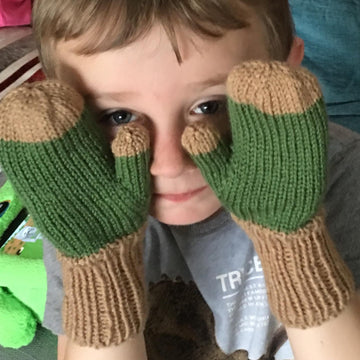 Boys Colour Block Mittens