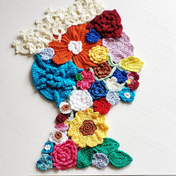 Queen Floral applique crochet pattern