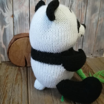 Original Knitting Pattern - Panda soft toy