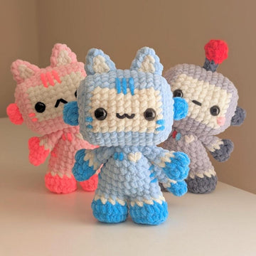 Crochet Robot and Robot Cat